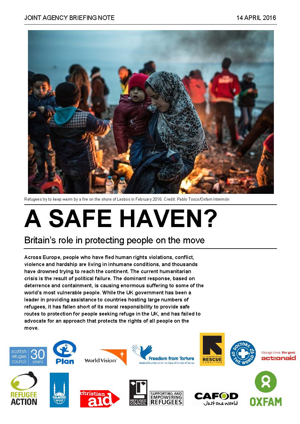 A safe haven? Britain's role... publication front cover