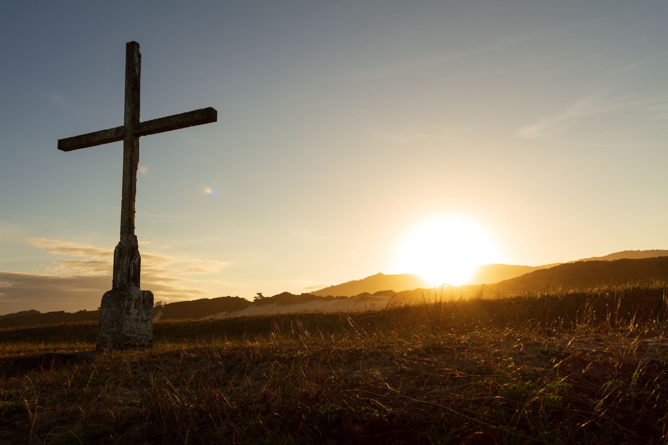Cross at sunrise