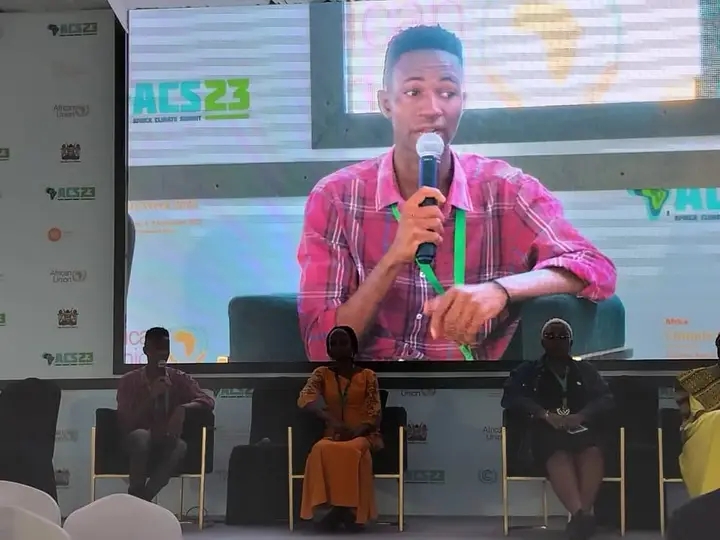 In 2023, Abubakarr represented young people from Sierra Leone at the inaugural African Climate Summit in Nairobi, joining youth voices from across Africa to advocate for climate action.