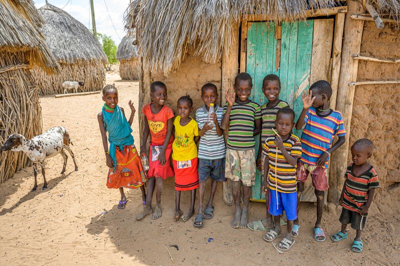 Children from Turkana, Kenya, affected by the drought