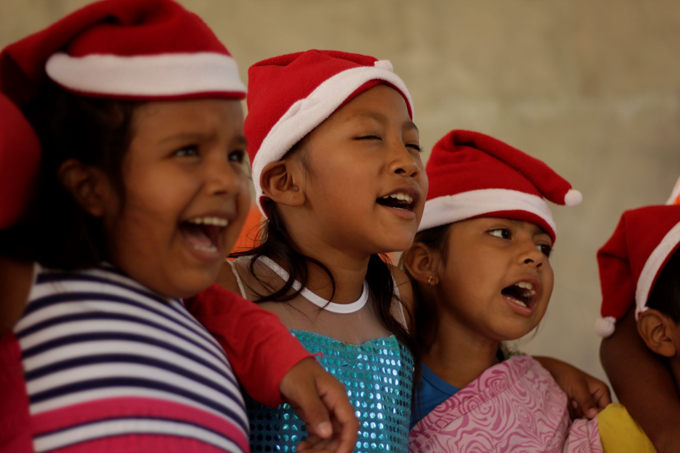 Children in Bolivia celebrating Christmas 2019