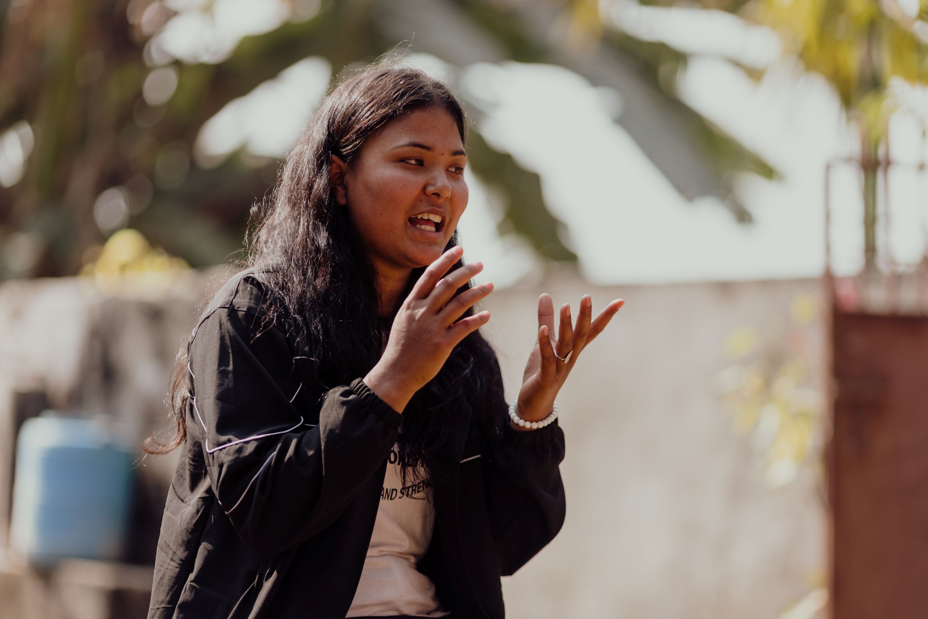 Sponsored child Januka is now able to express her views and encourages other children to do the same