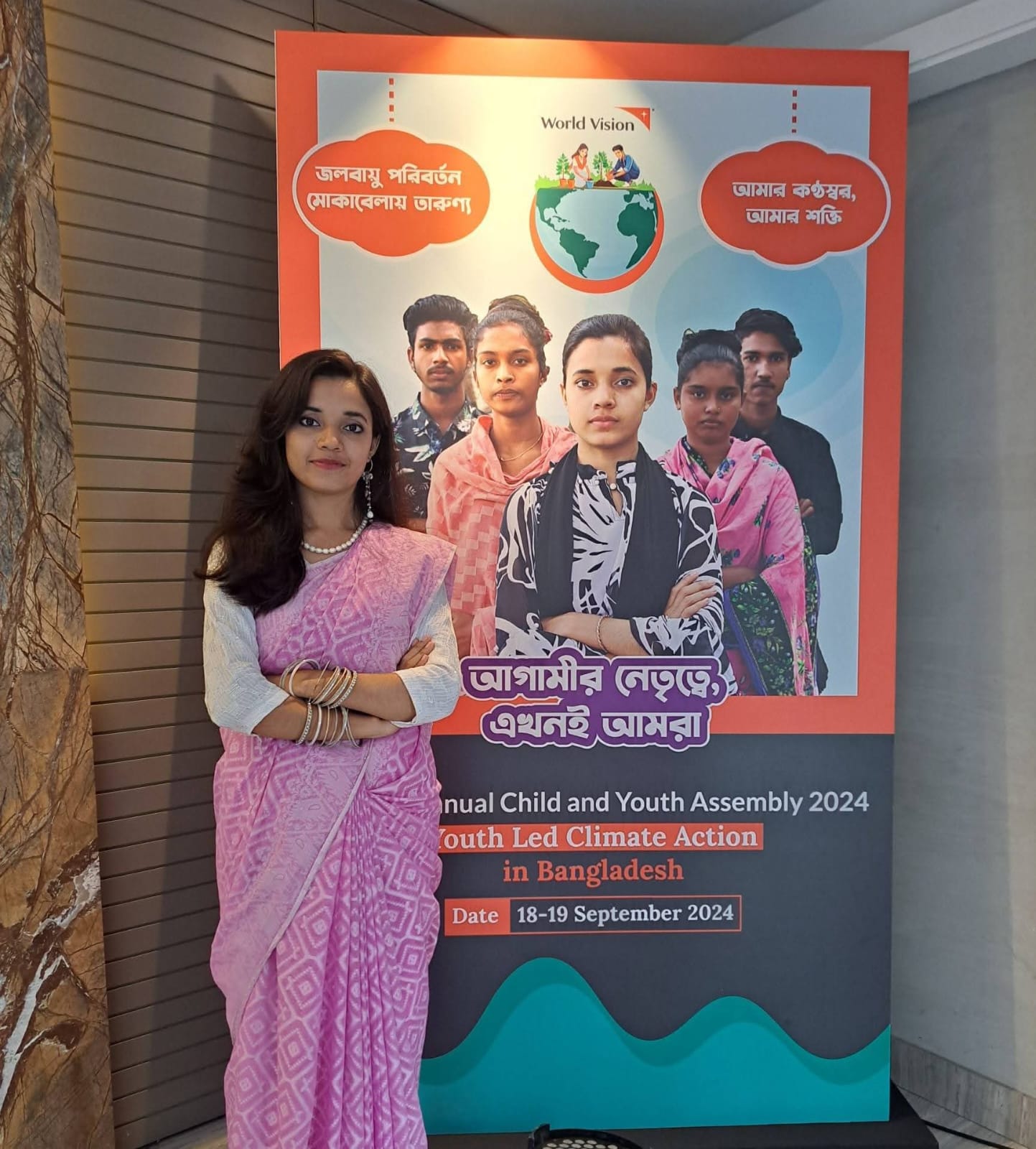 Monika attend the Youth-Led Plastic Waste Management Seminar as the Special Guest, organized by World Vision Bangladesh in Dhaka on 30 June 2025.  