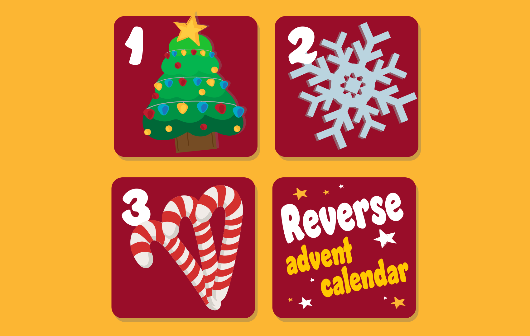 Reverse advent Calendar icon