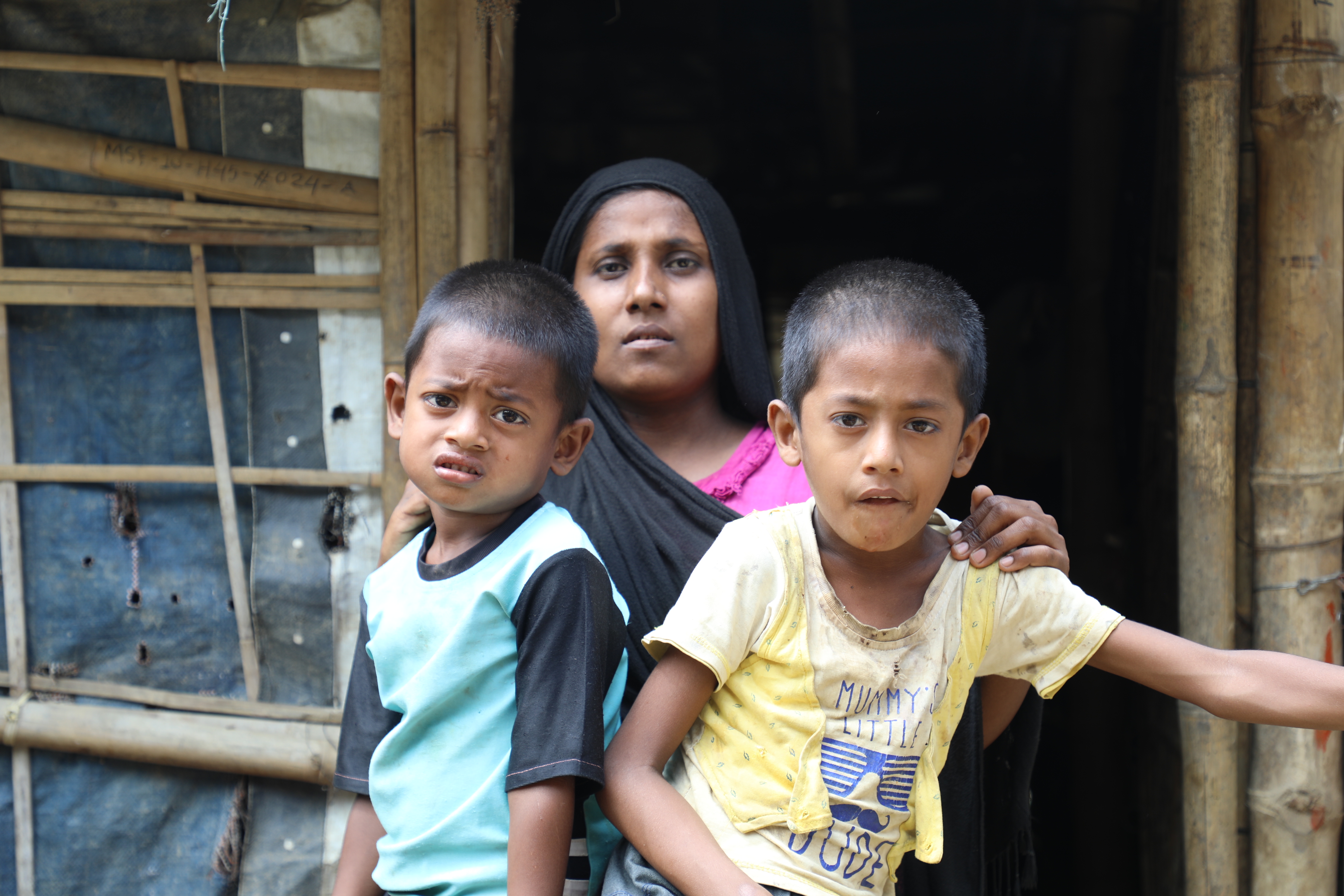 Juhara with her two sons.