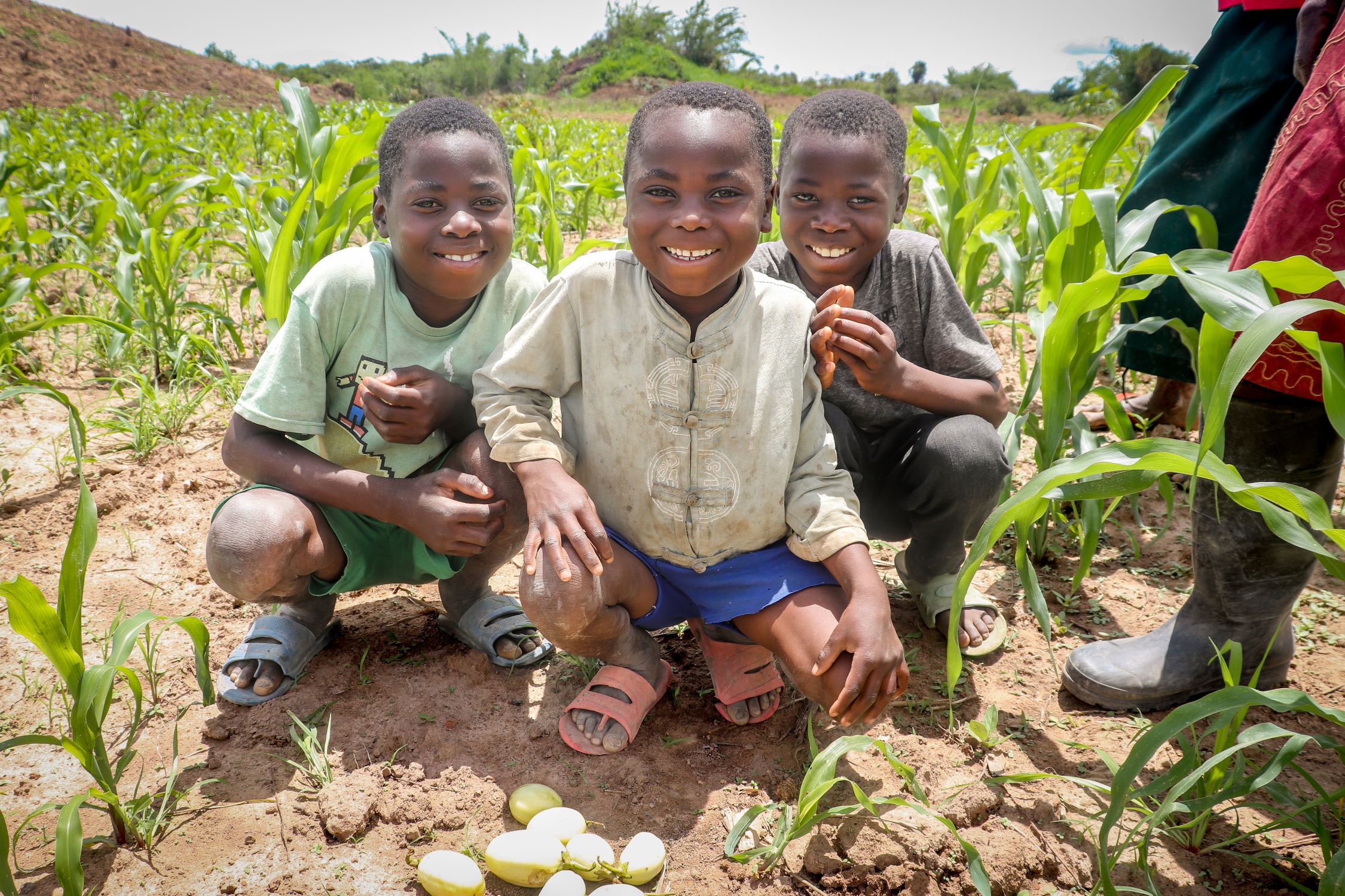 Three young brothers from Democratic Republic of Congo