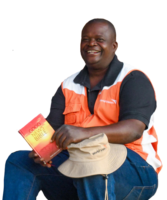 Jerico, a World Vision team member in Zambia